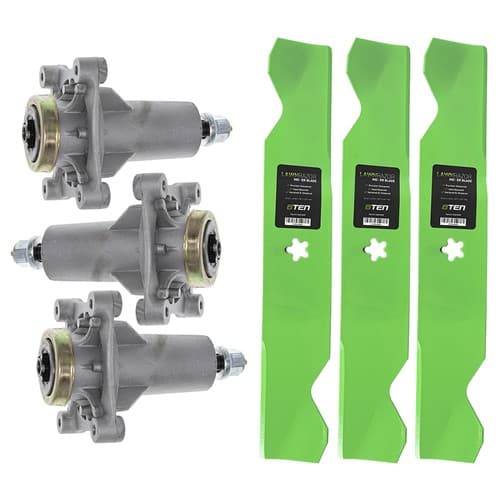 Mower Deck Blades & Spindles Kit for Husqvarna LGT2654 RZ5424 YTH24V48 LGT2554
