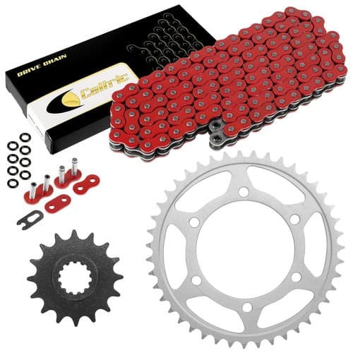 Red O-Ring Drive Chain & Sprockets Kit for Yamaha R1 YZF-R1 YZF1000R 1998-2003