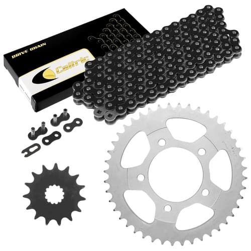 Black Drive Chain And Sprocket Kit for Suzuki SV650S 1999-2009