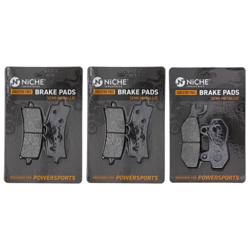 NICHE Brake Pad Set Triumph Thruxton 1200R Front Rear Semi-Metallic 2017-2018