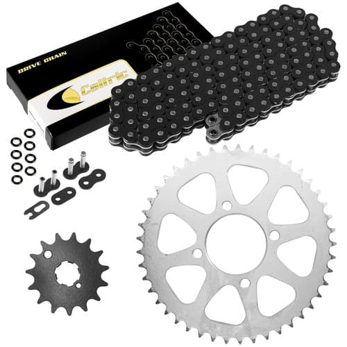 Black O-Ring Drive Chain & Sprocket Kit for Kawasaki KZ440 Ltd 440 1980-1985