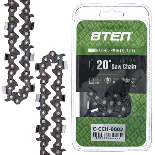 8TEN Chainsaw Chain for 20 Inch Bar .050 Gauge 3/8 Pitch 72 DL Stihl Husqvarna