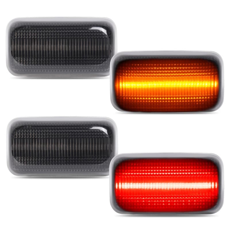 LED Fender Side Marker Lights For GMC Sierra 2500hd Dually Bed 2015-Up Amber&Red