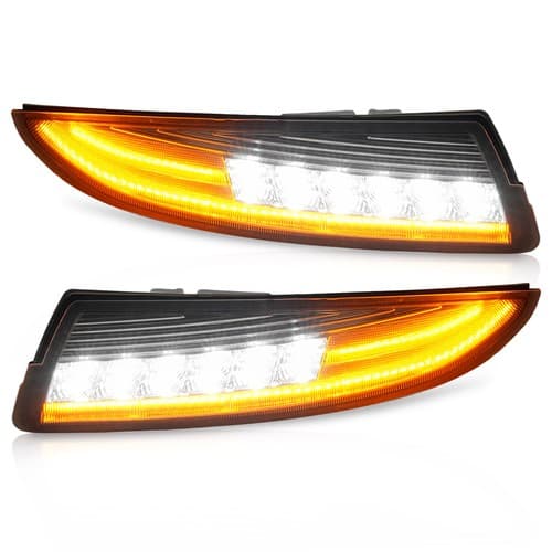 For Chevrolet Camaro Z28 1993-2001 2002 Clear Dynamic LED DRL Turn Signal Lights