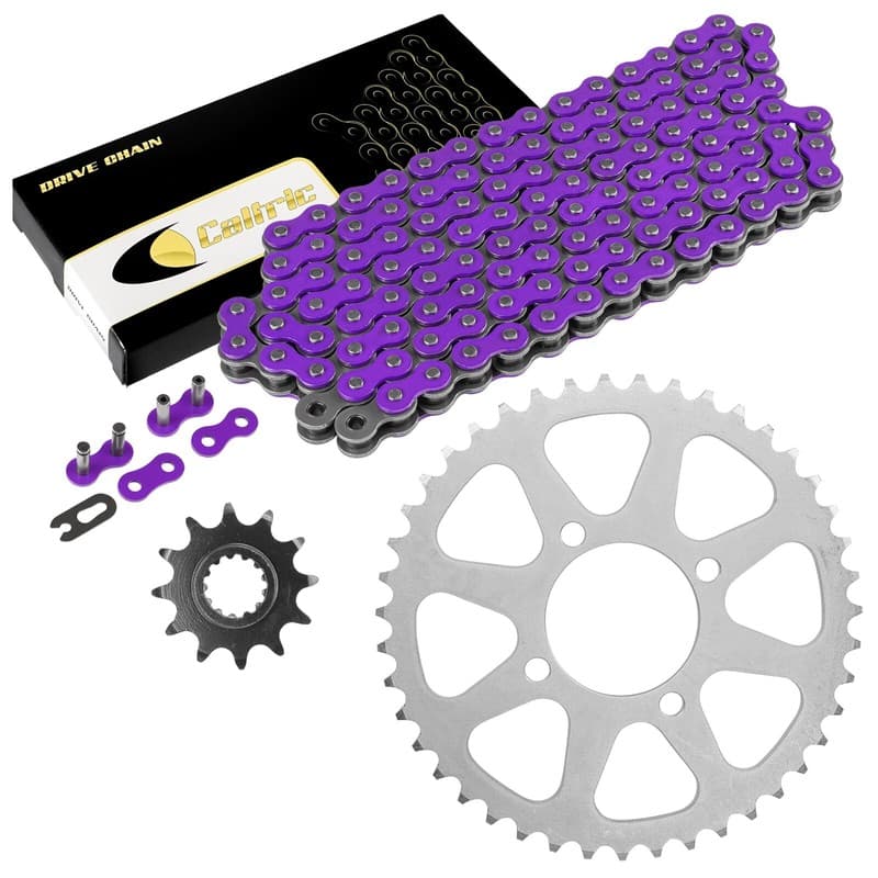 Drive Chain W/ Front Rear Sprockets Kit for Kawasaki KEF300 Lakota 300 1995-2003
