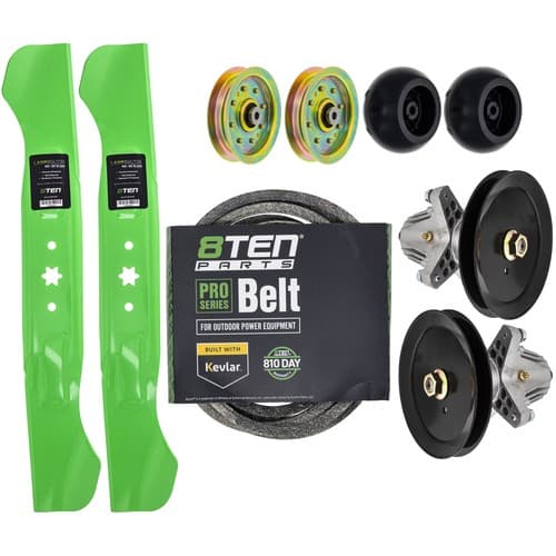 Deck Rebuild Kit Blade Spindle Belt Idler Deck Wheels For Craftsman LT2500