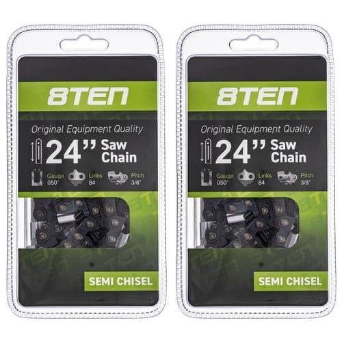 Chainsaw Chain for 24 Inch .050 3/8 84 DL Stihl Husqvarna 3650 005 0084 2 Pack