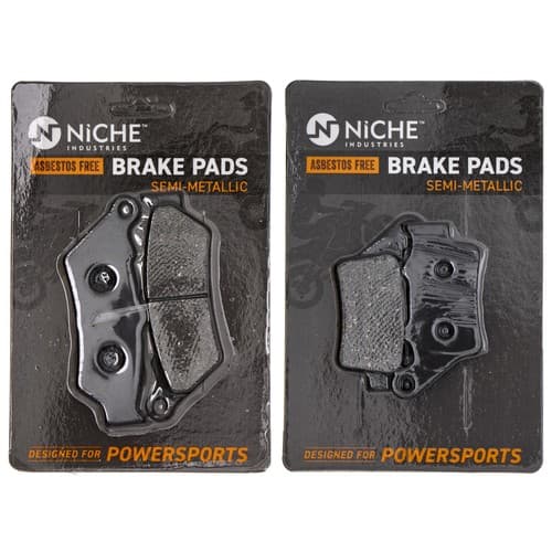 NICHE Brake Pad Set for BMW F650CS F650GS F650ST G650X Front Rear Semi-Metallic