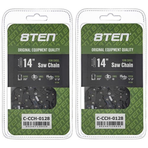 Semi Chisel Chainsaw Chain 14 Inch .050 3/8 LP 48DL for Homelite 240 2 Pack