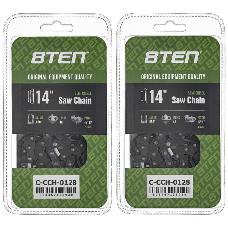 Semi Chisel Chainsaw Chain 14 Inch .050 3/8 LP 48DL for Homelite 240 2 Pack