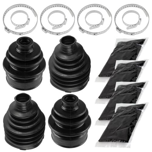 2 Front Axle Outer And Inner CV Boot Kit for Yamaha Grizzly 550 YFM550 4X4 09-14