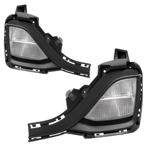 Pair Replacement Fog Light Lamp DRL w/Bezel For Chevrolet Spark LS 2019-2022