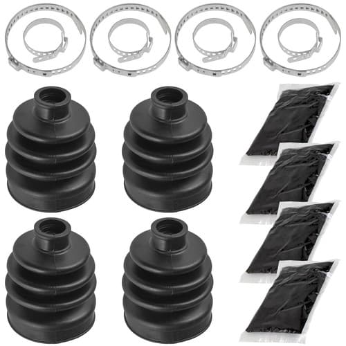 2 Rear Axle Inner Outer CV Boot Kit for Polaris Hawkeye 300 4X4 2006 2007