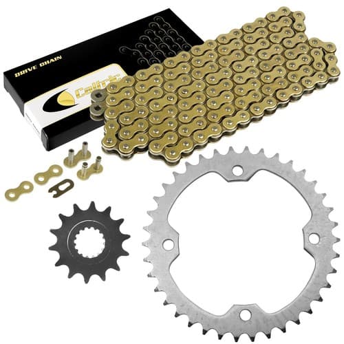 Drive Chain & Sprockets Kit for Yamaha YFZ450R YFZ450X 2009-2016 Gold