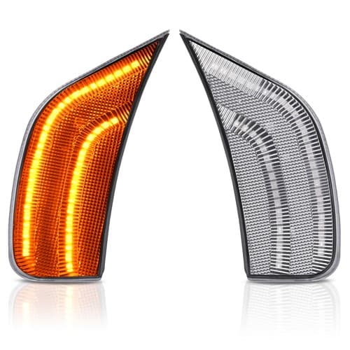 Full LED Side Marker Lights Amber For Chevrolet Suburban/Tahoe 21-Up Clear Lens