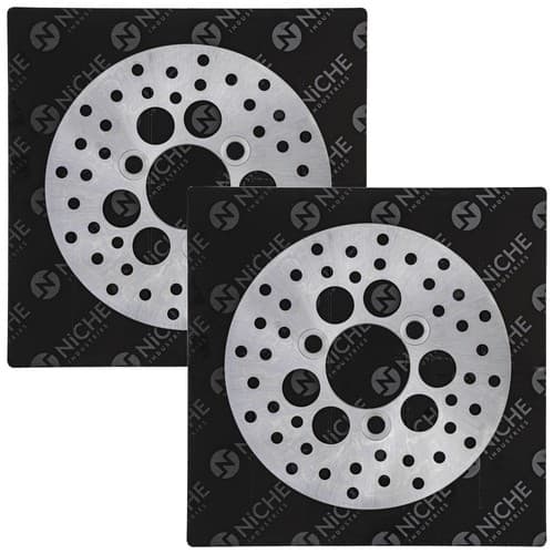 NICHE Front Brake Rotor Set For Kawasaki Bayou Lakota 300 Mojave 250