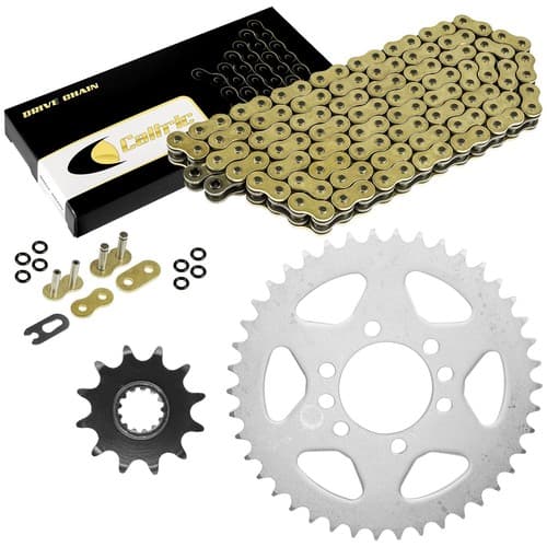 Gold O-Ring Drive Chain & Sprockets Kit for Suzuki LT250R Quadracer 250 1985-93