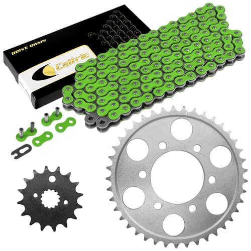 Drive Chain & Sprockets Kit for Kawasaki KZ650E Ltd 650 1980 Green