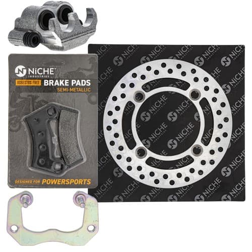 NICHE Rear Left Brake Rotor Caliper Pad Set for Polaris RZR 900 1000 2203318