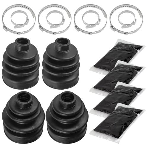 2 Front Axle Inner Outer CV Boot Kit for Yamaha Kodiak 400 YFM400FA 2000-2006