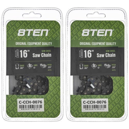 Semi Chisel Chainsaw Chain 16 Inch .063 .325 67DL for Stihl MS 261 361 2 Pack