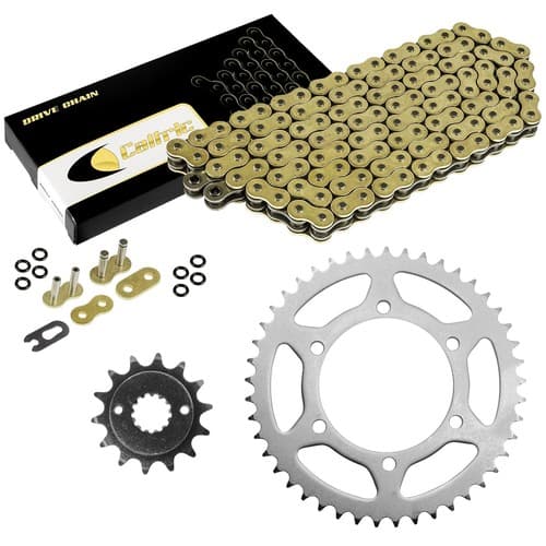 Gold O-Ring Drive Chain & Sprockets for Kawasaki EX250J Ninja 250R 2008-2012