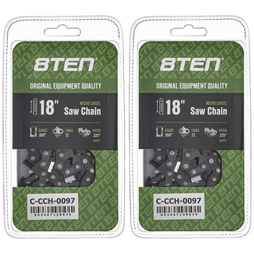 Micro Chisel Chainsaw Chain 18 Inch .050 .325 72DL for Echo Husqvarna 2 Pack