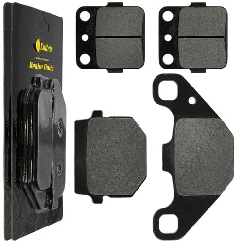 Caltric Front and Rear Brake Pads for Kawasaki KX80 Big Wheel / KX80 1988-1996