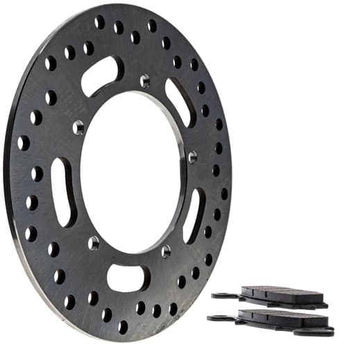 NICHE Brake Rotor Pad Kit for Kawasaki 43082-1237 Rear Right Semi Metallic
