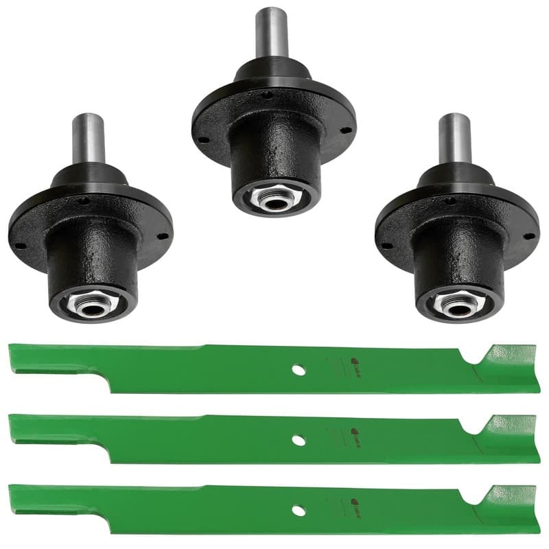 46631 461663 and 48112 481709 Spindles w/High Lifter Blades for Scag 72" Deck 3x