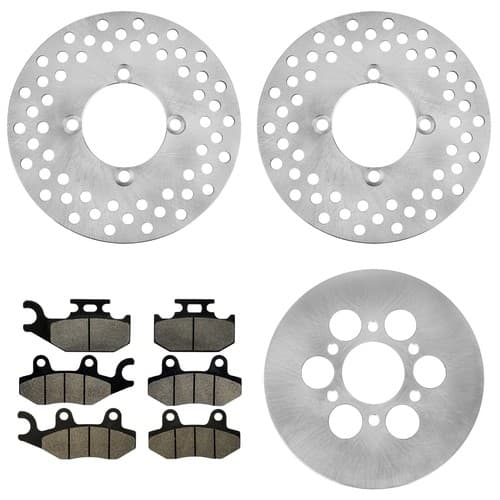 Front And Rear Brake Disc Rotor W/Pad for Yamaha Rhino 660 YXR660 4X4 2004-2007