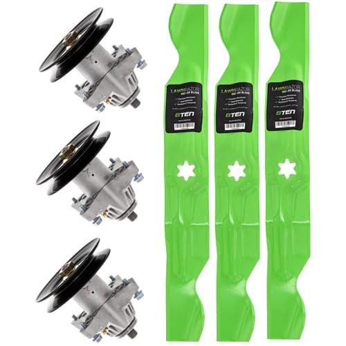 Deck Spindle & Mower Blade Kit for Columbia RZT50 RZT42 RZT-42 RZT-50 ZT50