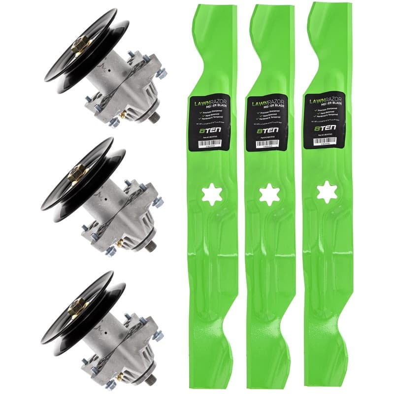 Deck Spindle & Mower Blade Kit for Columbia RZT50 RZT42 RZT-42 RZT-50 ZT50