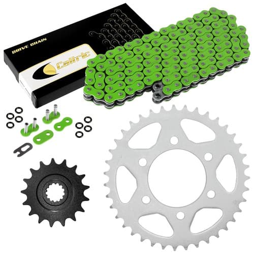 Green O-Ring Drive Chain & Sprockets Kit for Kawasaki ZX1000 Ninja ZX10R