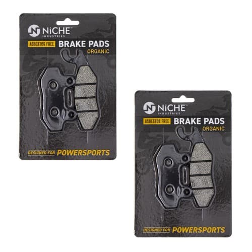 NICHE Brake Pad Set for Kawasaki Z400 Ninja 250R 300 Front Rear Organic 2 Pack