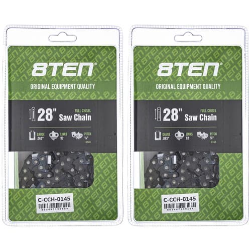 Full Chisel Chainsaw Chain 28 Inch .063 3/8 92DL for Stihl MS 441 660 661 2 Pack