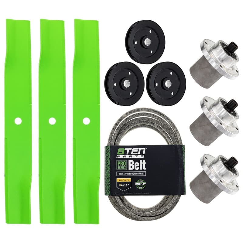 8TEN Blade Spindle Belt Kit for Hustler FasTrak SD 54-Inch 797696 783506 786889