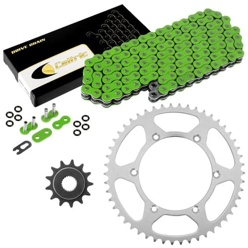 Green O-Ring Drive Chain & Sprockets Kit for Kawasaki KX250F 2011-2017