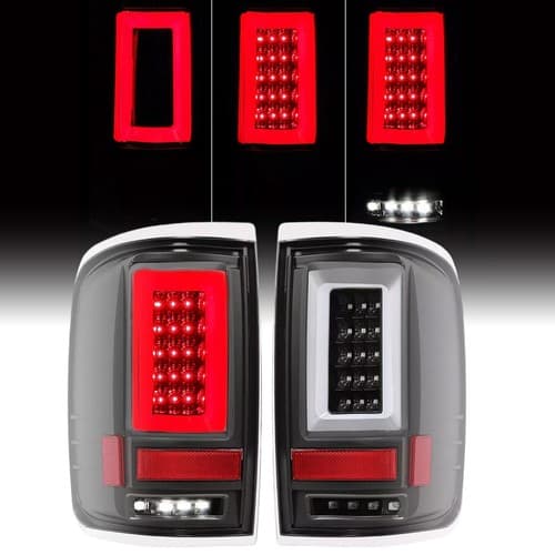 For Ford F150 LOBO Styleside 04-08 LED light Bar Tail Lights Lamp Black Pair DOT