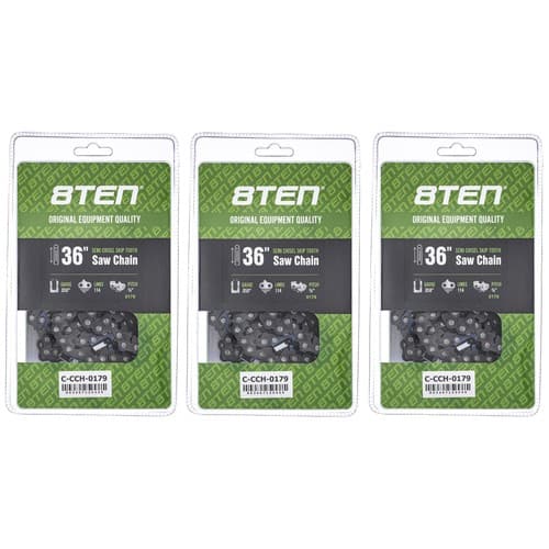 Semi Chisel Skip Tooth Chainsaw Chain 36 Inch .050 3/8 114DL for Stihl 3 Pack