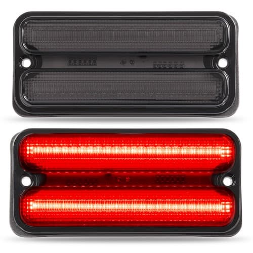 Smoked LED Side Marker Lights Red For CHEVY C10 Panel 1967 & GMC 68-72 Rear