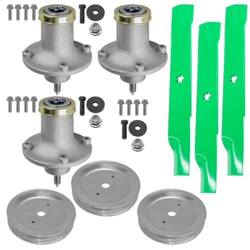 52" Deck Spindle w/Pulley & Blade Redmax CZT52 / Jonsered Z52XF / Dixon Ultra 52