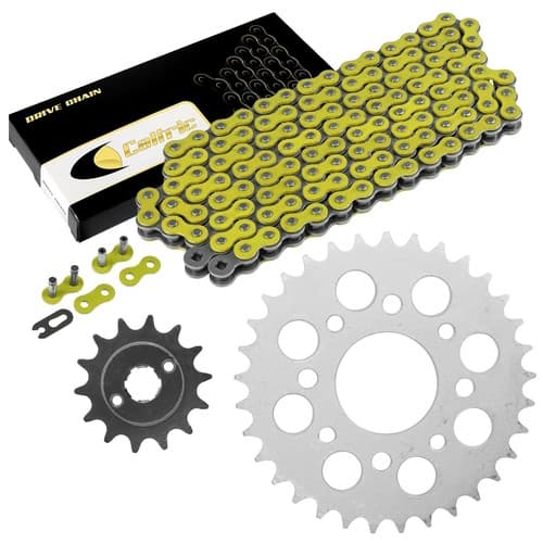 Drive Chain & Sprockets Kit For Honda CMX250C Rebel 250 1996-2016 Yellow