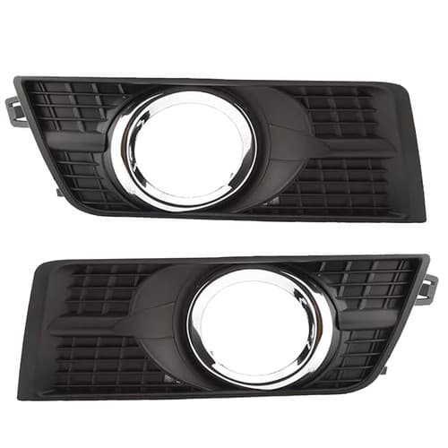 Pair Left & Right Side Fog Light Cover Bezel Chrome For Cadillac SRX 2010-2016