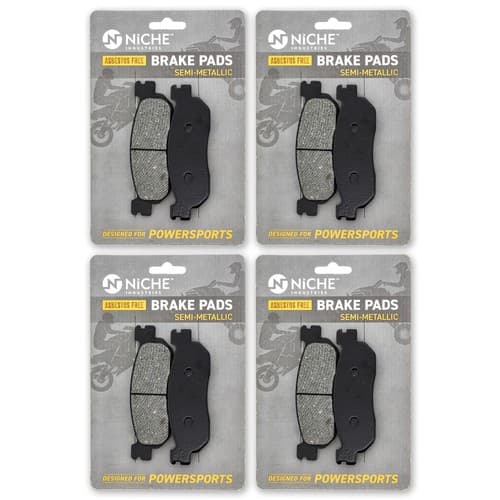 NICHE Brake Pad Set for Yamaha XT250 TW200 XT225 Front Semi-Metallic 4 Pack
