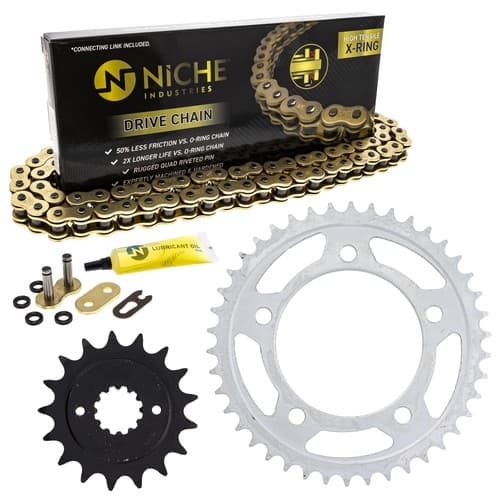 Sprocket Chain Set for Honda Shadow Spirit 750 17/42 Tooth 525 X-Ring Front Rear