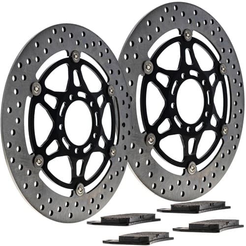 NICHE Front Brake Rotor Pad Kit for Ducati Monster 796 61340411A Semi Metallic