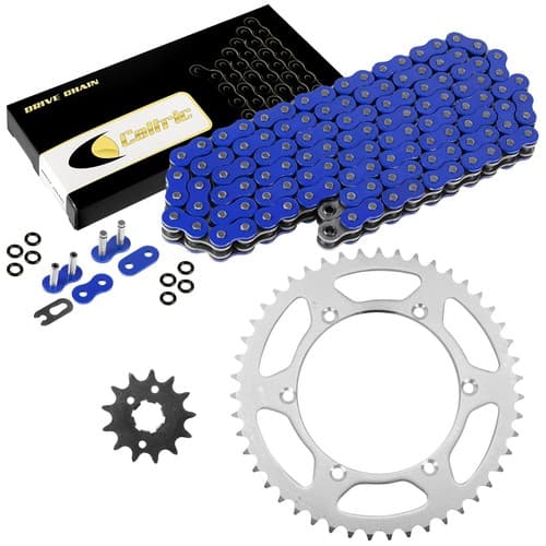 Blue O-Ring Drive Chain & Sprocket Kit for Kawasaki KDX200 1989-2006