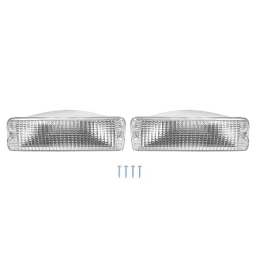 Front Clear Lens Turn Signal Light Set For Dodge D/W Series 1991 1992 1993
