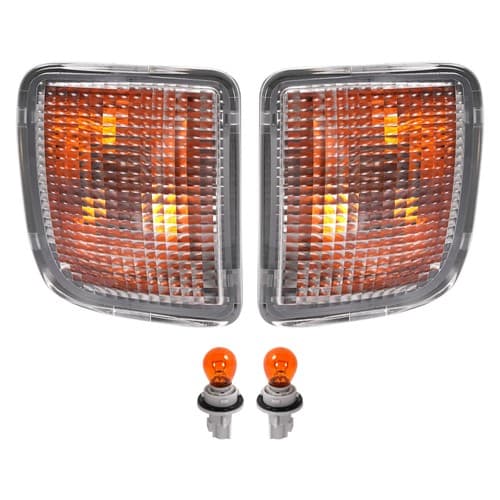 For Toyota Tacoma 1998-2000 Left & Right Bumper Clear Turn Signal Light W/bulbs